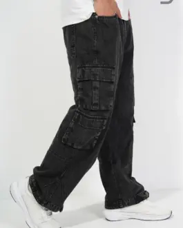 8-Pocket Baggy Denim Cargo Pants – Urban Street Style