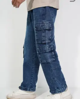 8-Pocket Baggy Denim Cargo Pants – Urban Street Style