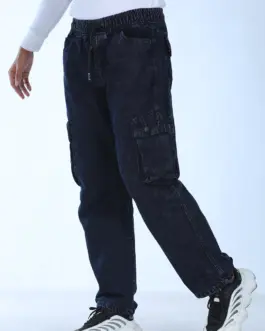 Soft Denim Utility Cargo Baggy