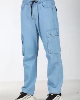 Soft Denim Utility Cargo Baggy