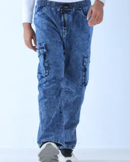 Soft Denim Utility Cargo Baggy
