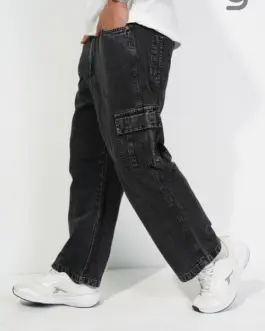 Cargo Six Pocket Denim Pants – Relaxed Fit