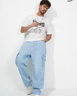 Cargo Six Pocket Denim Pants – Relaxed Fit